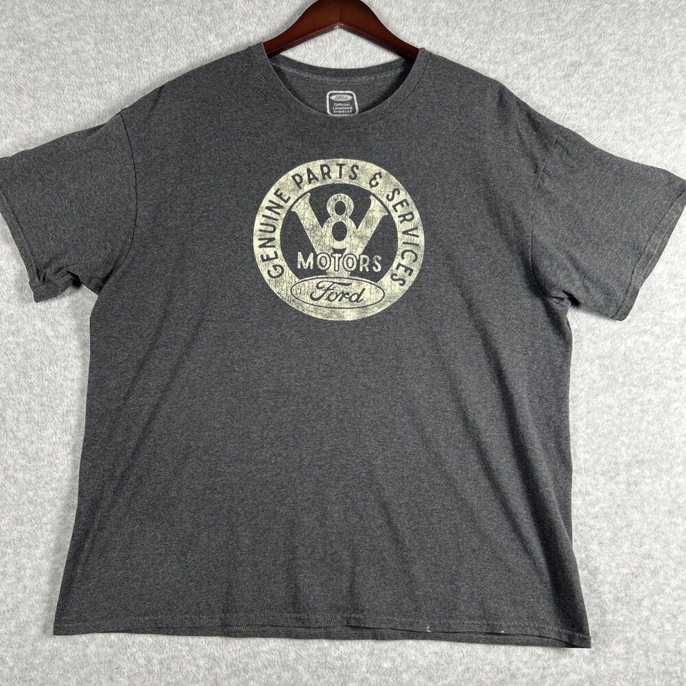 Ford Genuine Parts & Services V8 Motors Graphic T-Shirt Mens XL Gray Heather